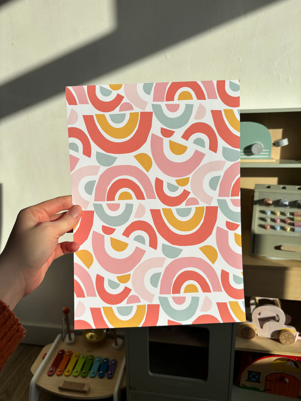 Bold Rainbow Pattern Print