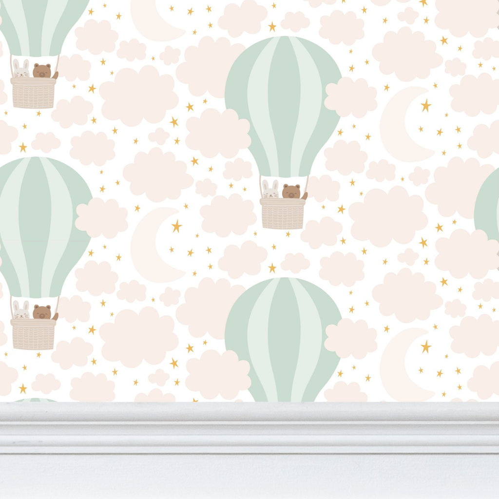 Hot Air Balloon Pattern Wallpaper