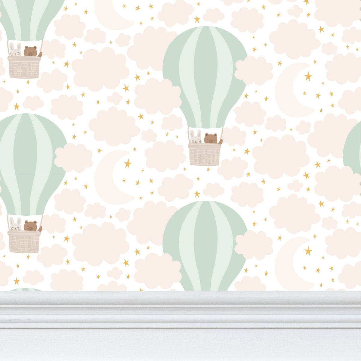 Hot Air Balloon Pattern Wallpaper