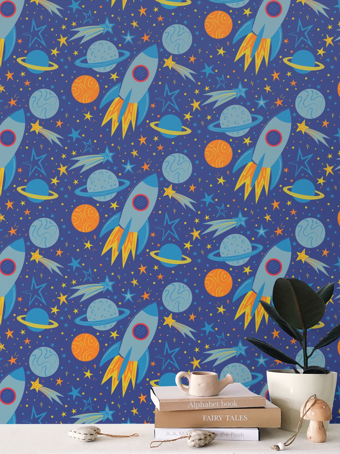 Outer Space Pattern Wallpaper