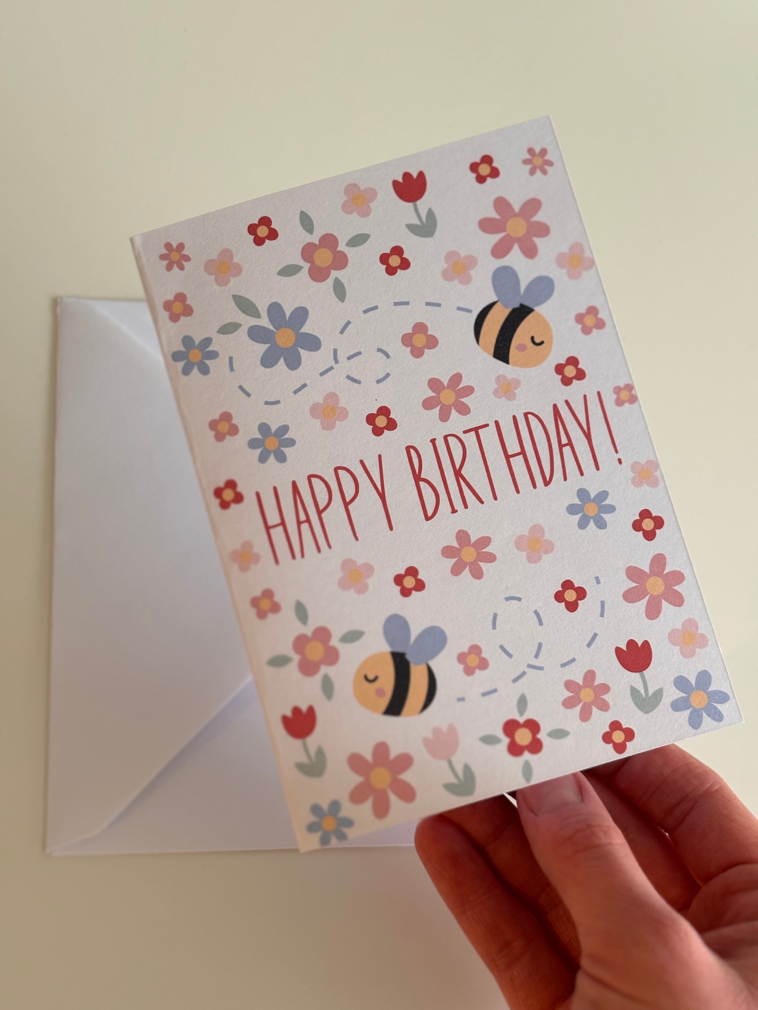 Bee Birthday Card A6