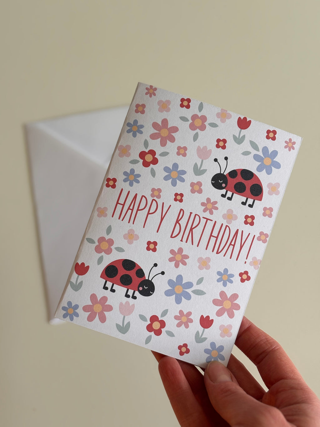 Ladybug Birthday Card A6