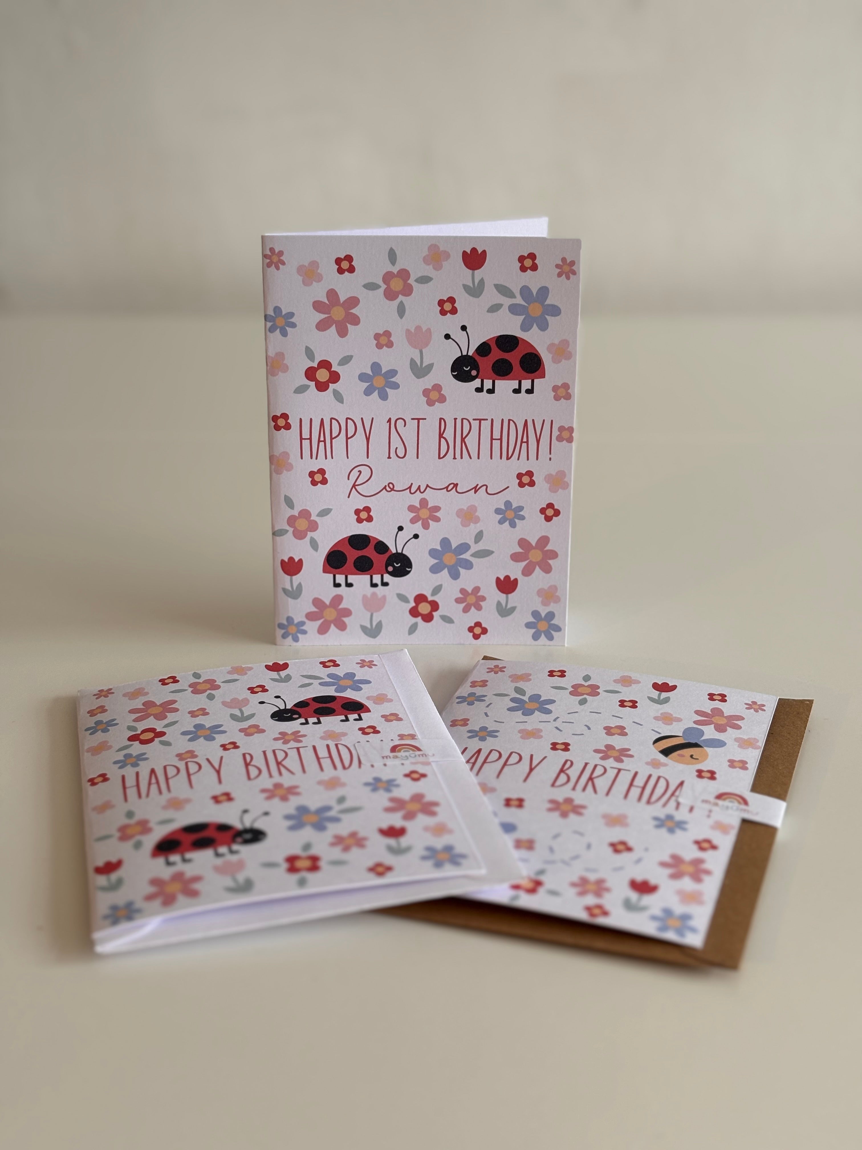 Ladybug Birthday Card A6