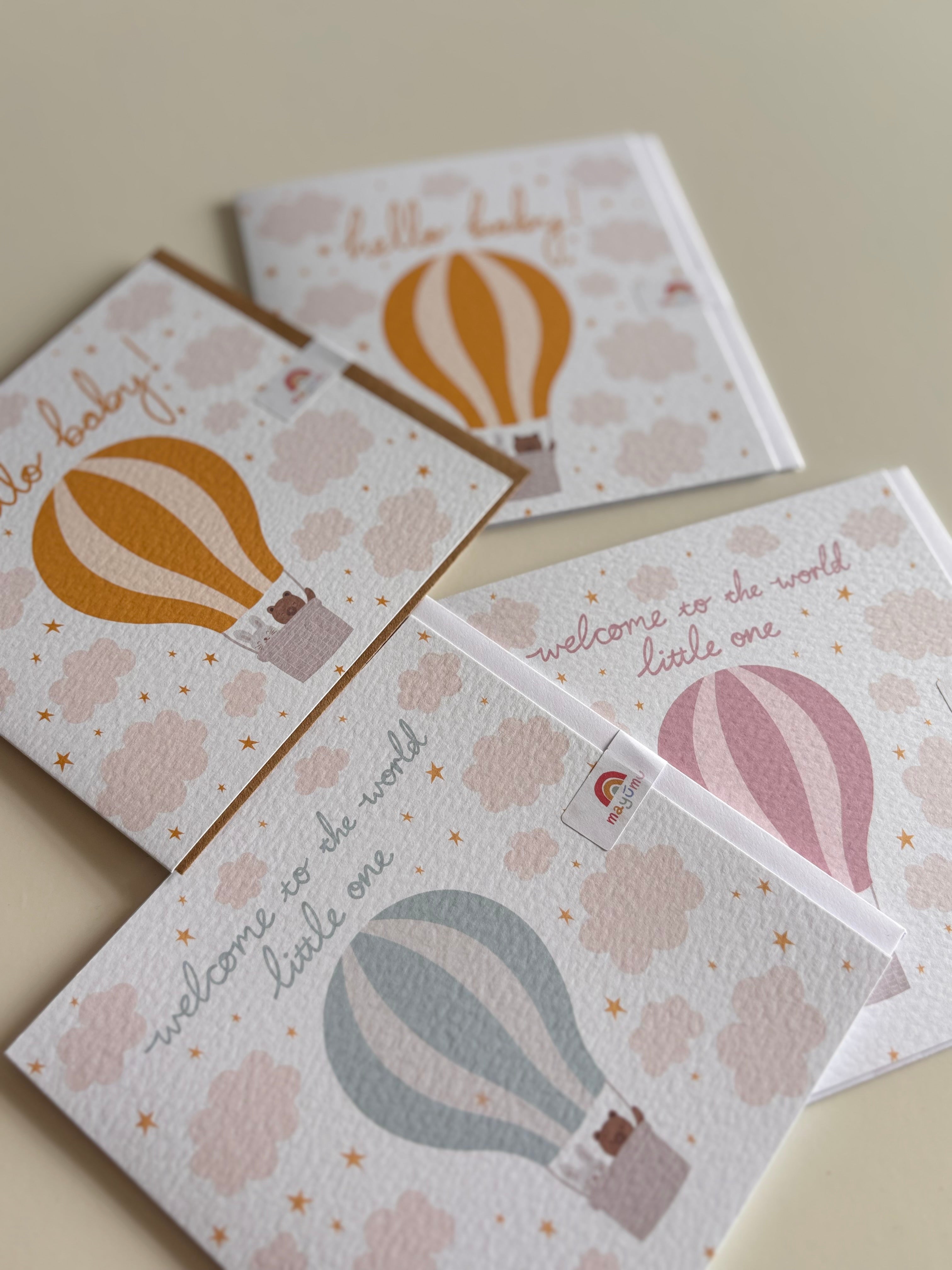New Baby Hot Air Balloon Card
