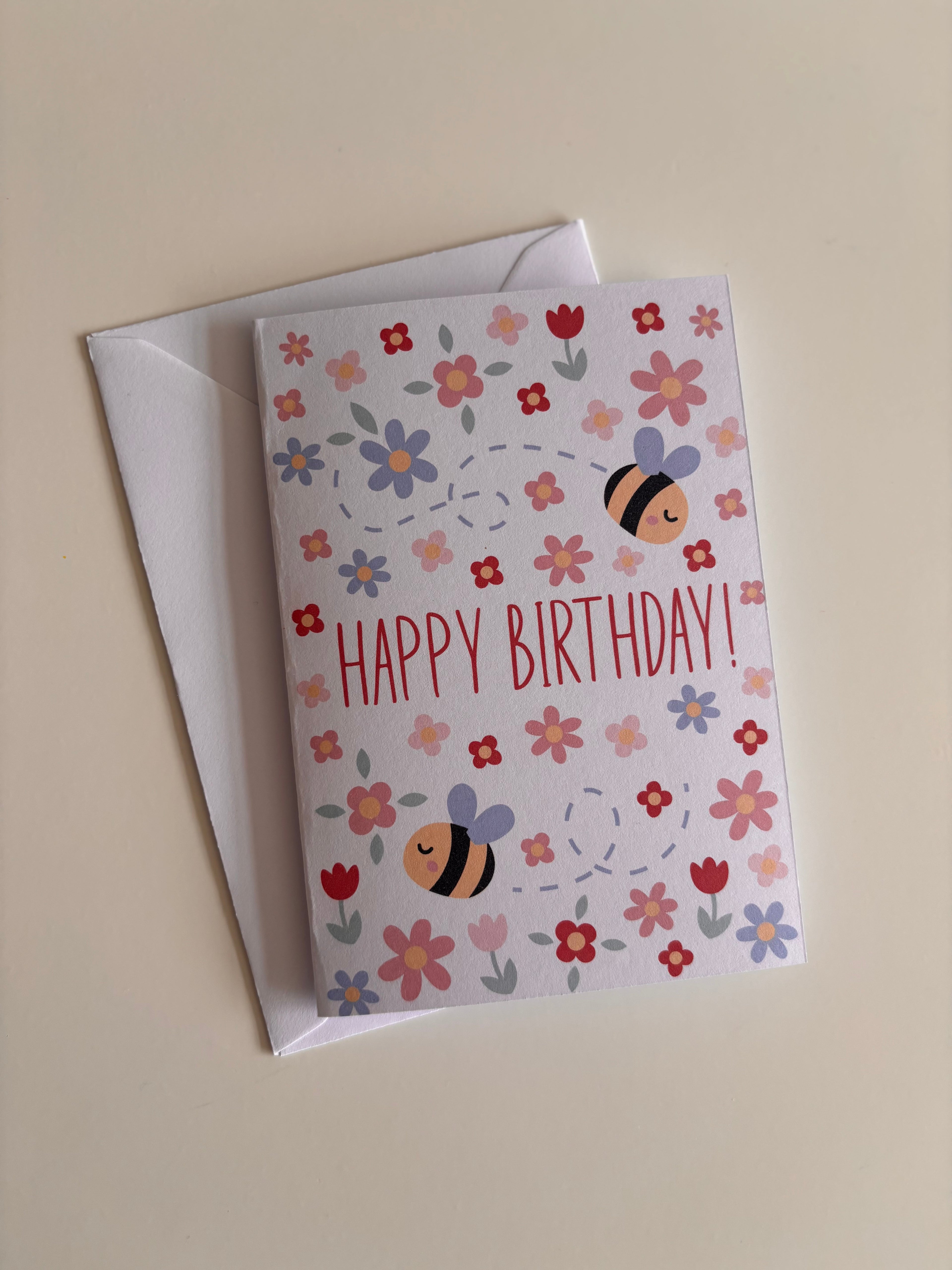 Bee Birthday Card A6