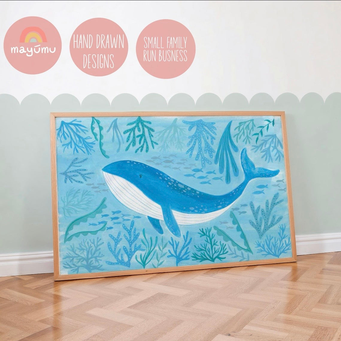 Blue Whale Art Print