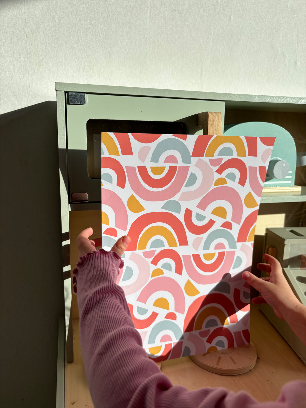 Custom Initial Floral Rainbow Print | Set of 3 Prints