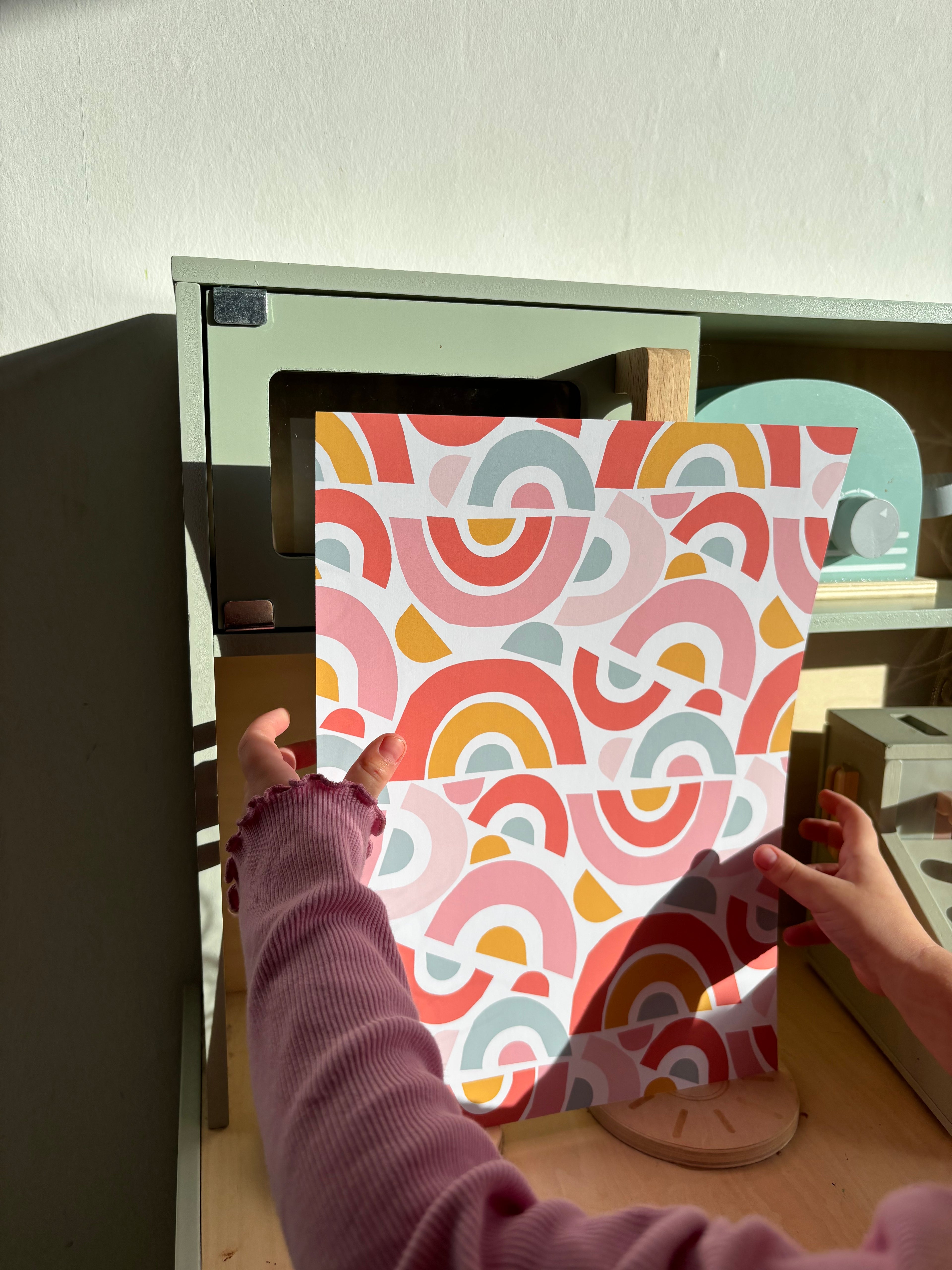 Custom Initial Floral Rainbow Print | Set of 3 Prints