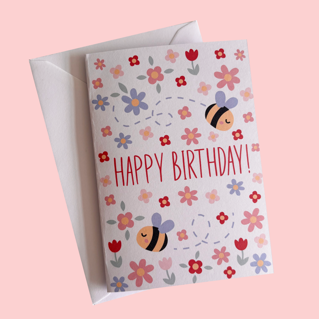 Bee Birthday Card A6