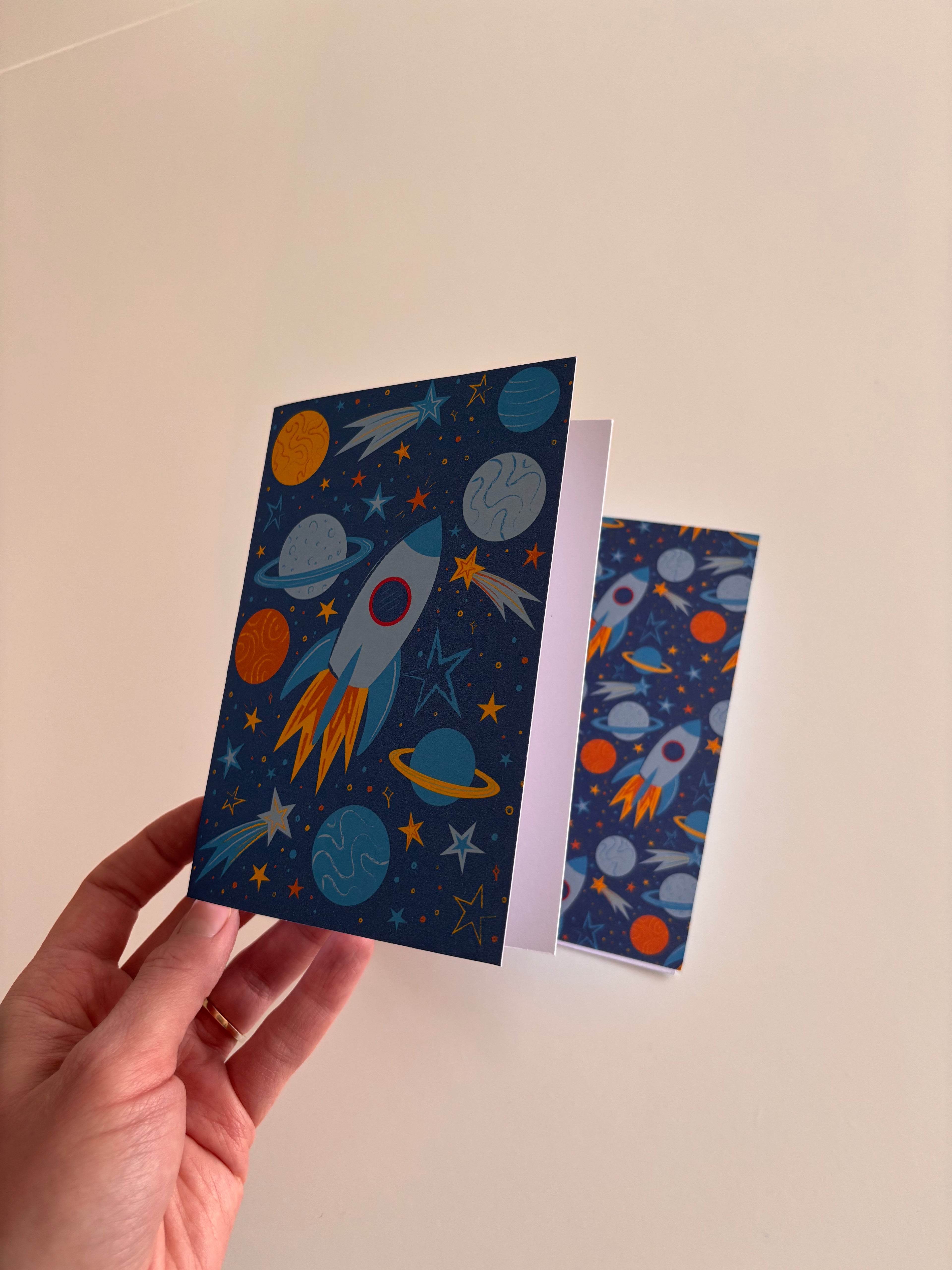 Rocket Ship Greetings Card