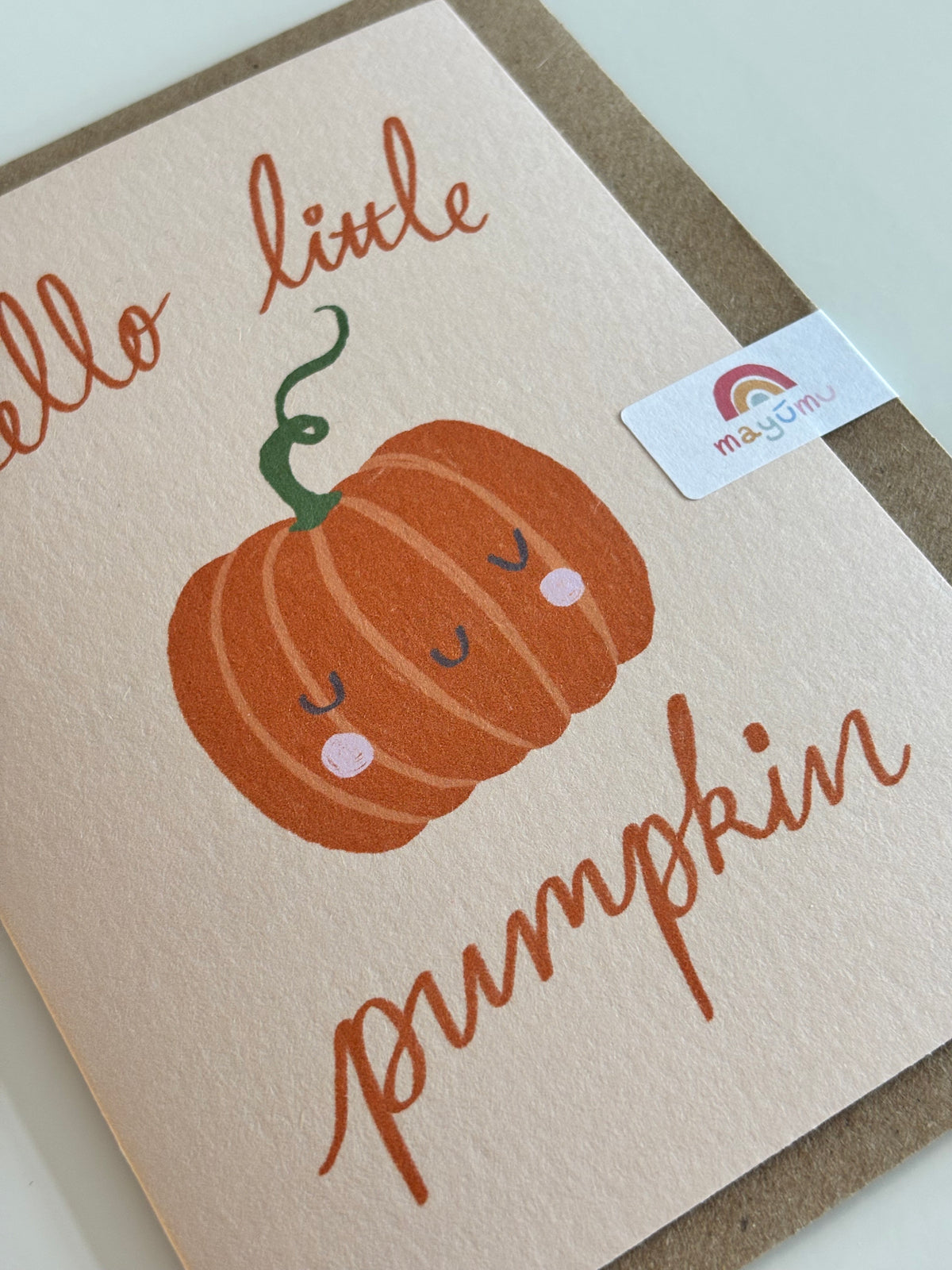 Pumpkin New Baby Card