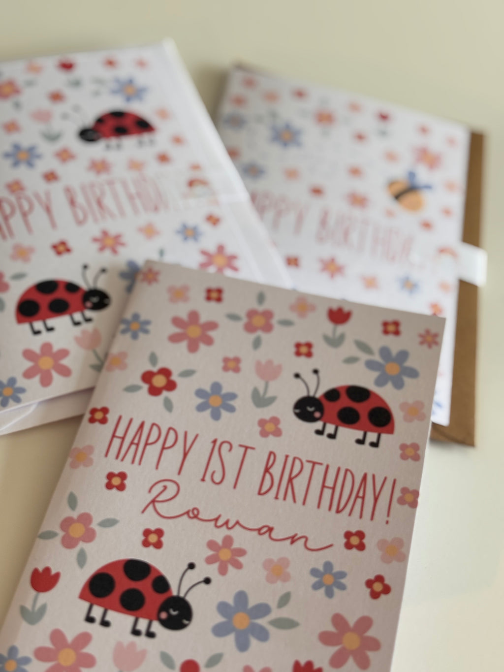 Ladybug Birthday Card A6