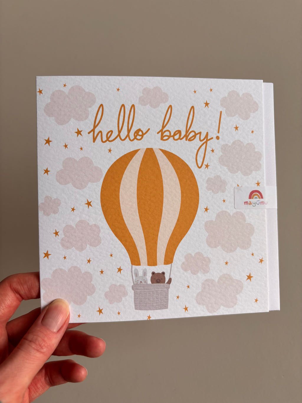 New Baby Hot Air Balloon Card