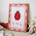 Hey Little Bug Ladybird Hand Painted Print