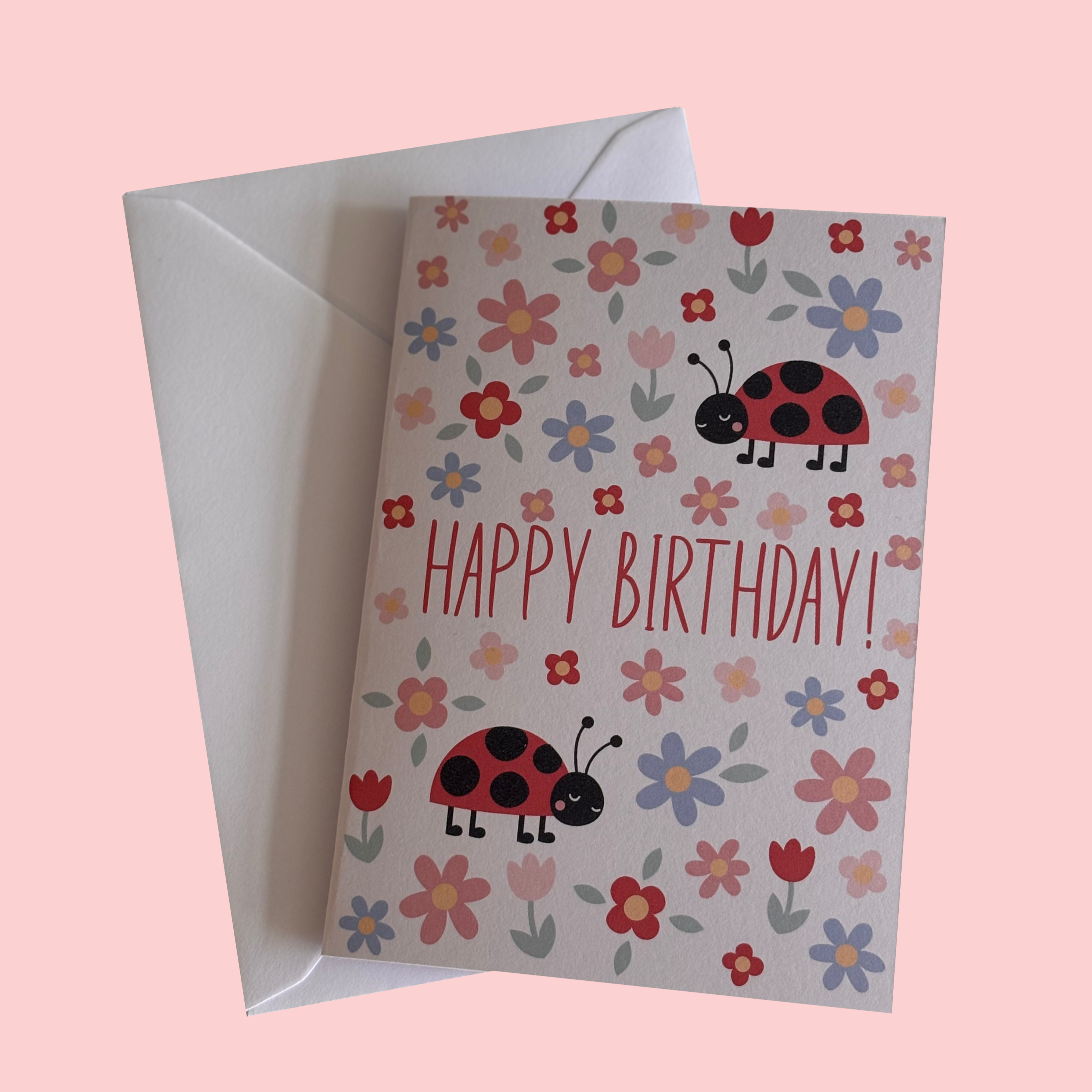 Ladybug Birthday Card A6