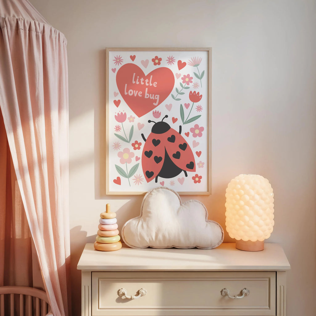 Little Love Bug Ladybird Floral Print