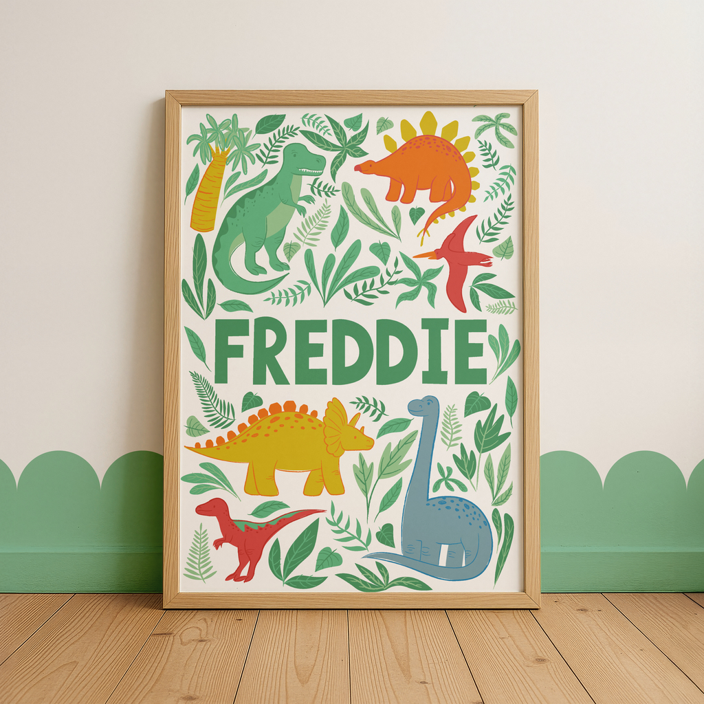 Personalised Dinosaur Print