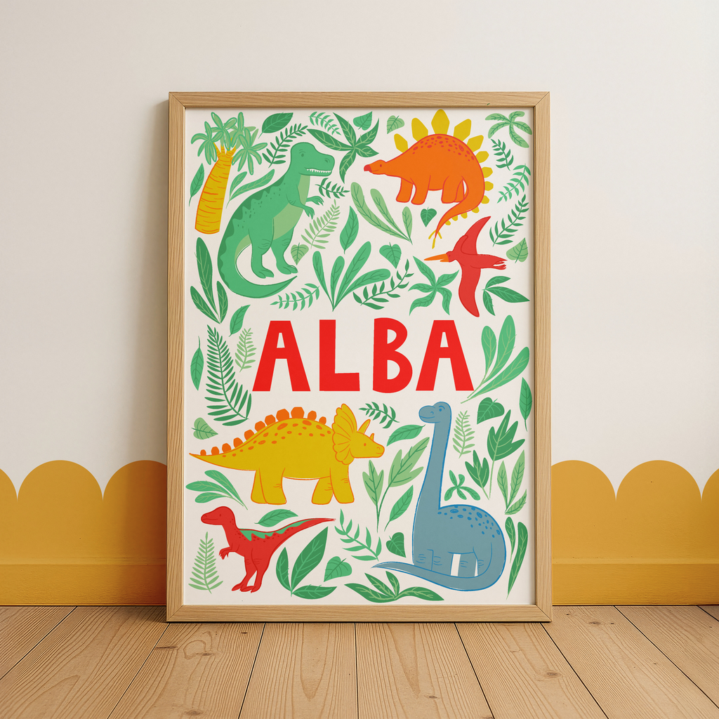 Personalised Dinosaur Print