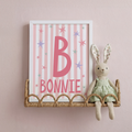 Pink Custom Name Stripes and Stars Print