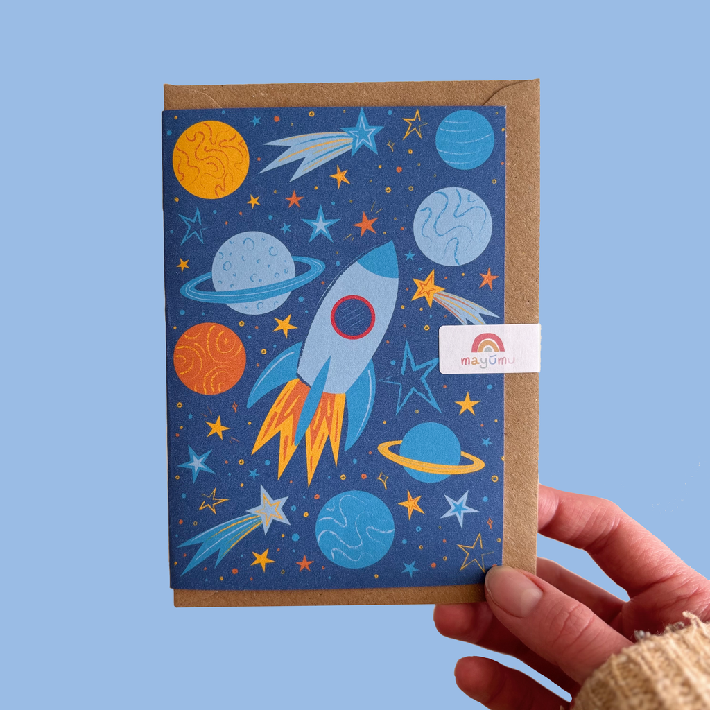 Rocket Ship Greetings Card