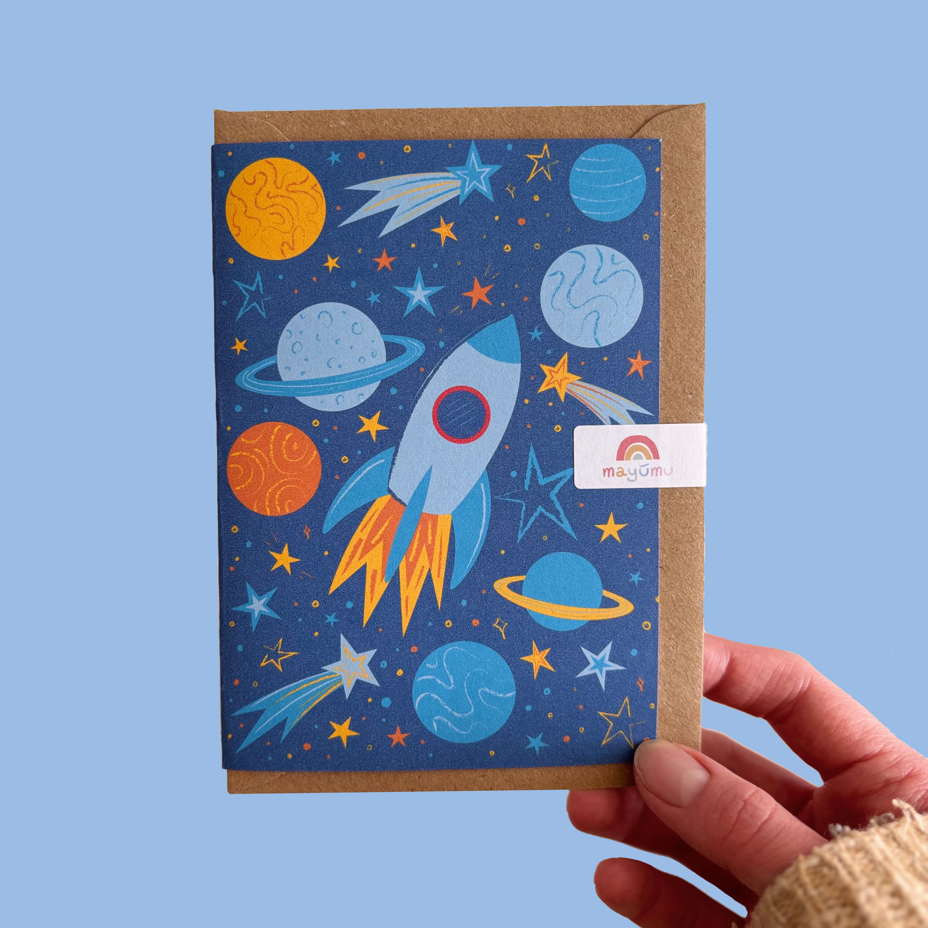 Rocket Ship Greetings Card