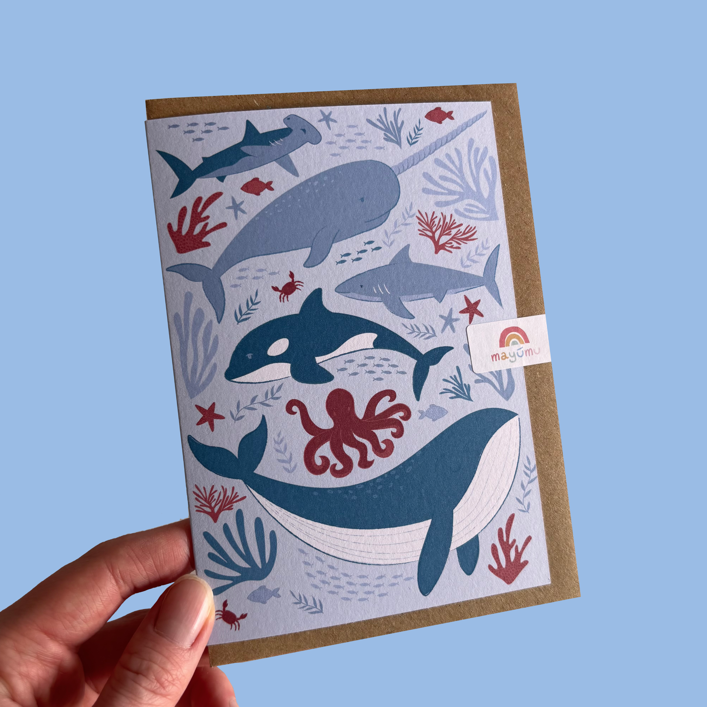 Sea Creatures A6 Greetings Card