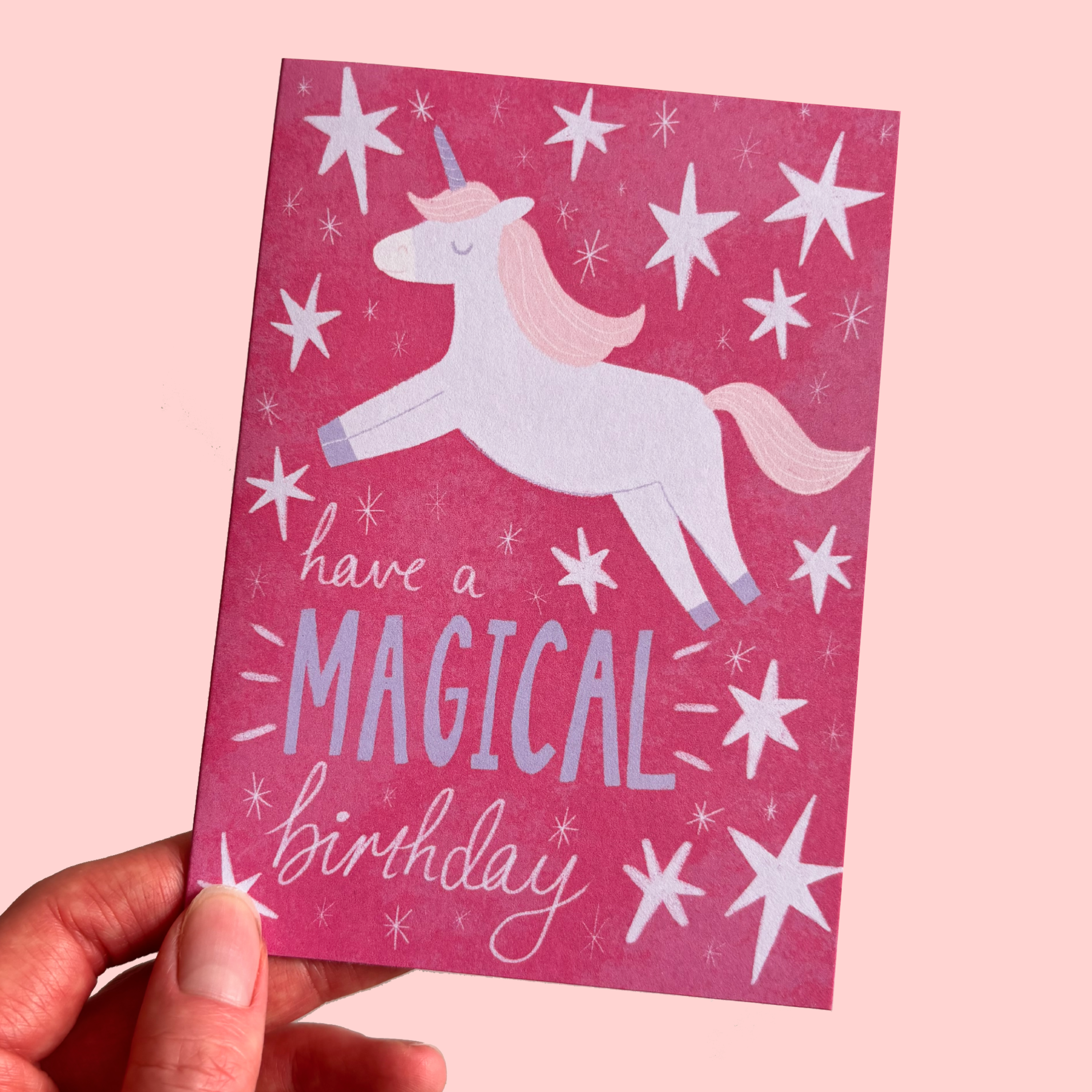 Unicorn Magic Birthday Card  A6