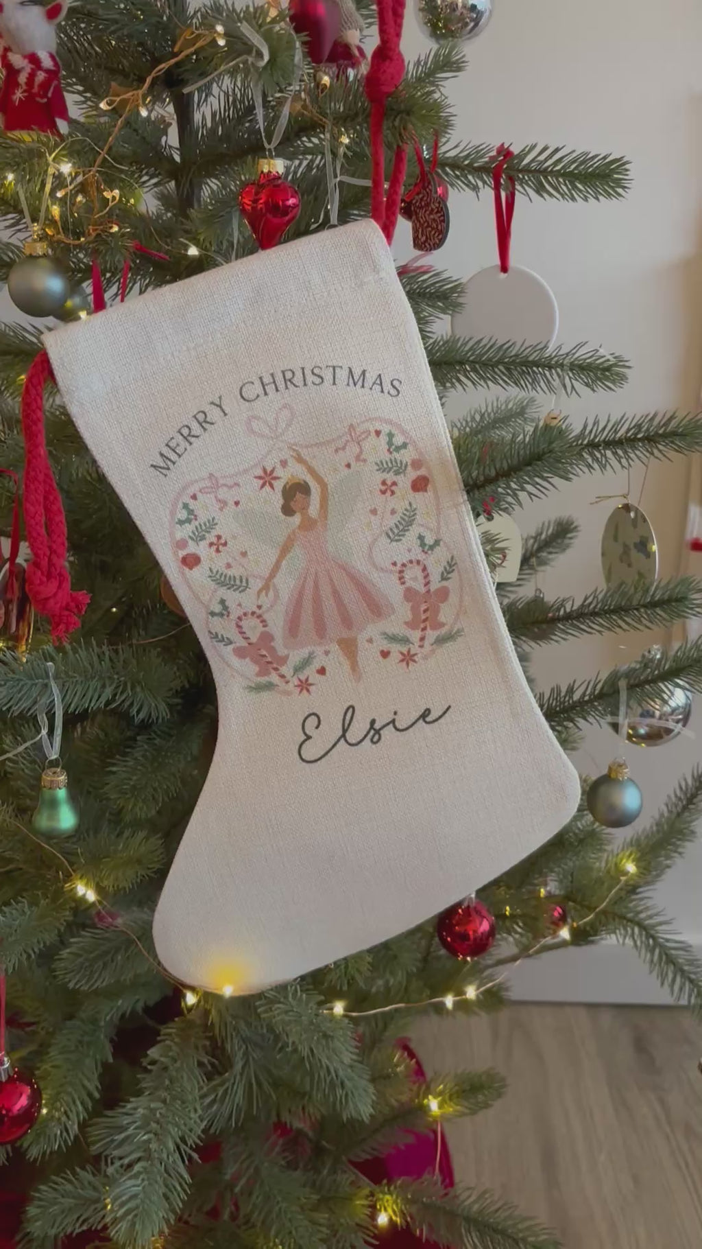 Personalised Sugarplum Fairy Stocking
