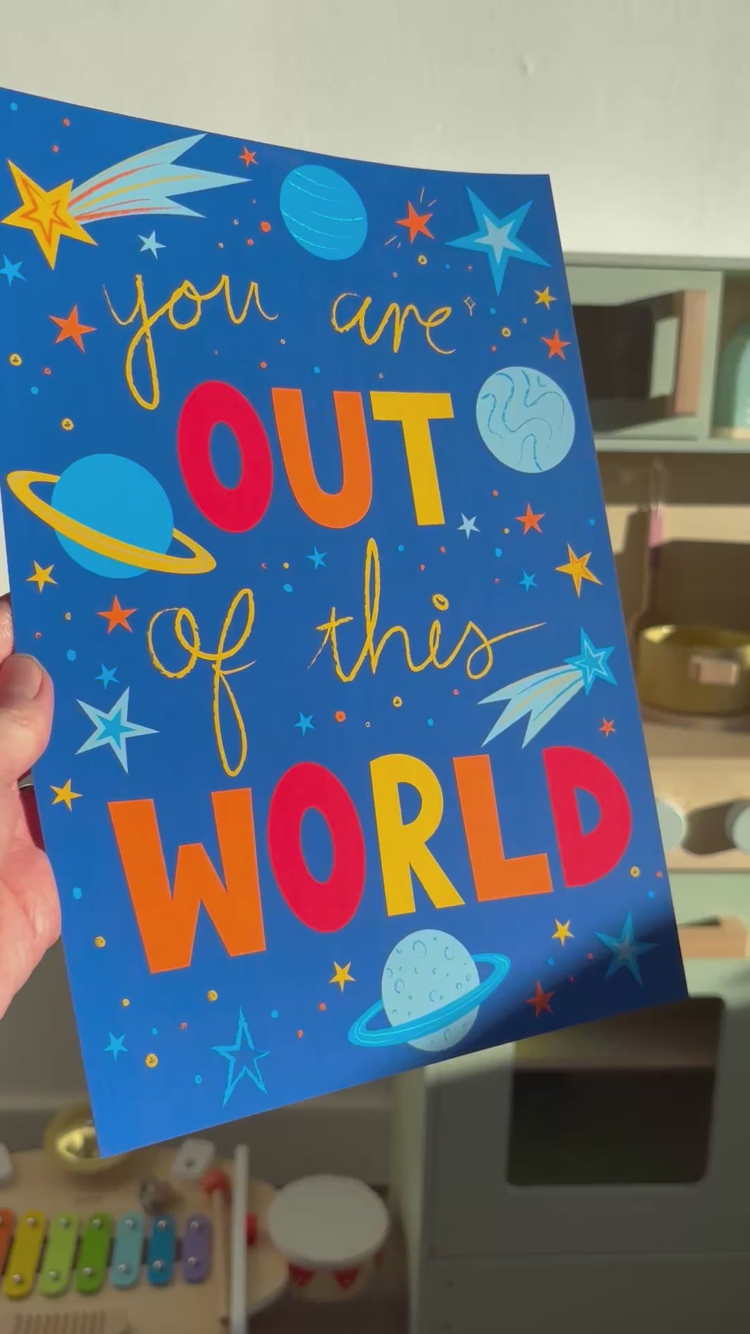 Out Of This World Print | Space Themed Kids Wall Art