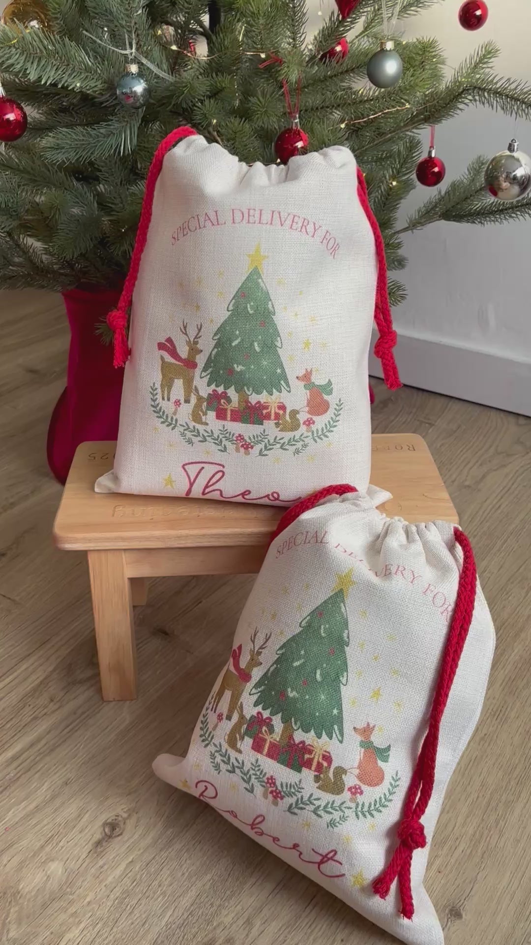 Personalised Woodland Christmas Sack